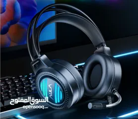 4 سماعات جيمنغ محيطية مضيئة أفضل الانواع  Aula Headset S606  Gaming RGB Lights OG