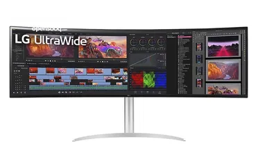  1 شاشة LG UltraWide بتقنية عرض Dual QHD حجم 49 بوصة