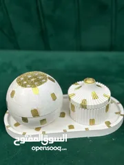  1 طقم ( مبخر + علبة بخور + صينية )