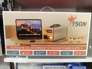  1 بطارية تخزين 300 واط مع لوح الطاقة الشمسية  بطارية ليثيوم بقوة 300 واط فعلي يمكنك شحن الجهاز .