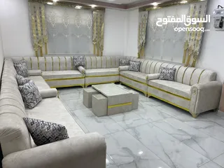  28 جلسات خليجية أحدث الموديلات 17 مقعد مع طقم طربيزاط + مراكي مع مخدات