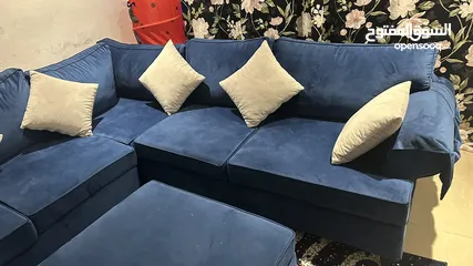  3 6 Seater Sofa with Pillows and leg rest