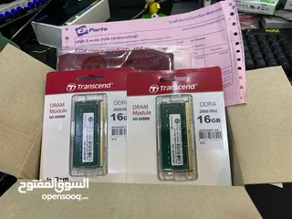  5 pc transcend 16 GB ram laptop رامات لابتوب 16GB