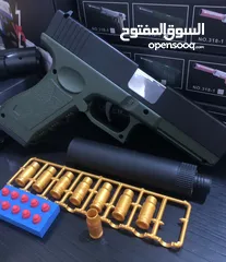  1 مسدس نيرف : glock gun toy