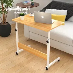  6 مكتب طلابي عملي ومتنقل بيسع لابتوب وادوات مدرسية سطح واسع عجلات قوية مع فرامل ارتفاع قابل للتعديل