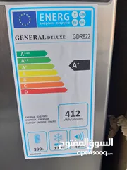  2 ثلاجة جنرال ديلوكس حجم 538 لتر لون سلفر انفيرتر