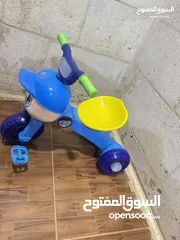  3 بسكليت اطفال لون ازرق استعمال خفيف