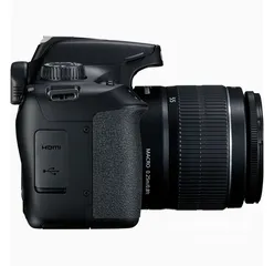 3 كانون EOS 4000D كاميرا 2022 اس ال ار عدسة EF-S 18-55 مم III - اسود