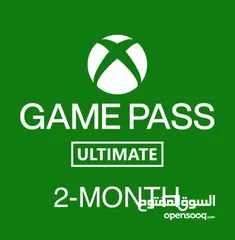  1 اشتراك game pass ultimate شهرين پـ 10 دولار