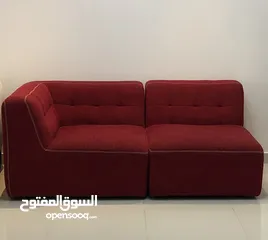  4 Extremely comfortable pair of red sofa for sale 50 OMR ONLY