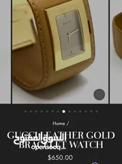  8 ساعة غوتشي7800L النسائية المصنوعة من الفولاذ المقاوم للصدأ والمطلية بالذهبGucci Gold Plated Stainle
