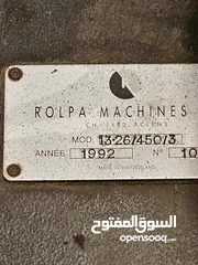  1 ماكينة ROLPA للف وتجهيز رولات الورق الحراري سويسرية الصنع للييع