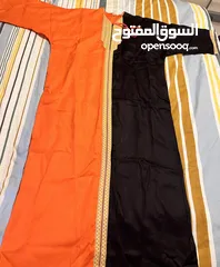  1 عبايه وارد الخليج جديده مقاس 3 اللون برتقالي في اسود الخامه جميله جدا