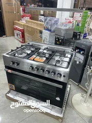  2 فرن غاز كونتي 90 سم فل سفتي منصب ثقيل سكب لون ستانلس او اسود