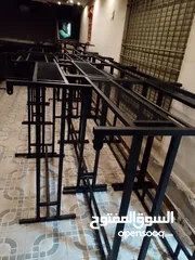  7 ستاندات ملابس حديد جديد  ستاندات عرض ملابس تصفية أوروبية دبل جديد  البيع  بسعر حرق متوفر عدة