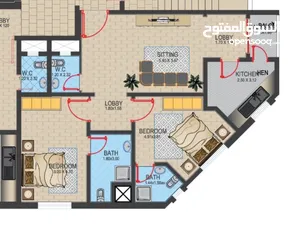  7 رونق المعبيلة - قسط ل 6 سنوات - شقة مكونة من غرفتين وصاله قريب نيستو ومسقط مول