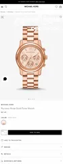  9 MICHAEL KORS_Runway Rose Gold-Tone Watch for sale ساعة نسائية ماركة مايكل كورس للبيع