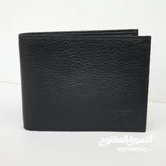  6 محفظة HUGO BOSS جلد طبيعي 100% جديده مميزة
