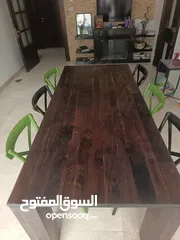  7 Dinning table + 6 chairs