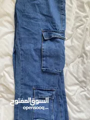  6 بنطلون جينز كارقو جديد سايز 26 لون ازرق غامق تقريبا واسع السعر جدا قماشته جميله ومريحه
