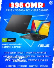  1 Asus ViviBook RTX 4050 , 1TB SSD , i7 13700H Gaming - جيمينج بي سي !