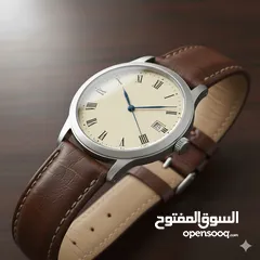  2 ساعة جلد اصلي يدوي