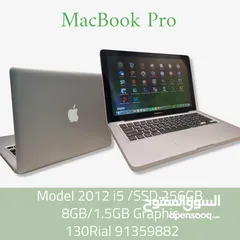 1 ماك بوك برو  نظيف جدا بدون اعطال مع الضمان  MacBook Pro in excellent condition with warranty