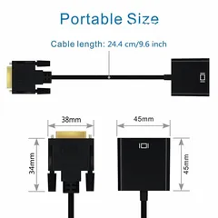  3 DVI-D Male (24+1 pin) to VGA Female