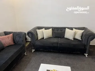  6 طقم كنب جديد قعدته مريحه خشب زان قابل للتفاوض