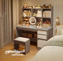  4 ادراج وحجيرات تخزين لكل أغراضك  مساحة مرتبة للابتوب او الكمبيوتر  سهل التجميع ومعاه المفك الخاص به