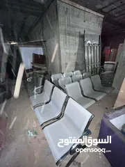  2 كراسي انتظار كروم ثلاثي