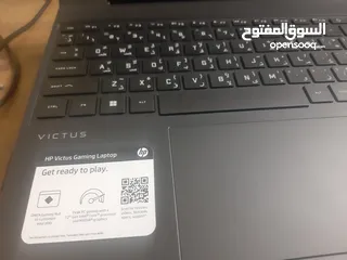  11 لابتوب HP Victus 15 Gaming اتش بي فيكتوس جيمنج نظيف جدا للبيع مناسب لبرامج الهندسة والتصميم والألعاب