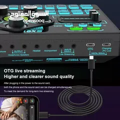  2 SX91 48V Audio Mixer with Voice changer,Podcast Mixer,Sound Card مكسر صوت احترافي مكفول
