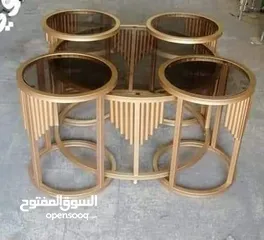  3 طاولات سفرة  طاولات وسط  طاولات سيرفس  مداخل