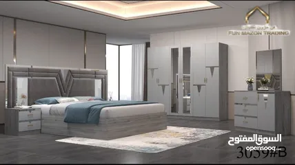  2 غرفة نوم اثاث صيني 6 قطع  Chinese Furniture  Bedroom ( 6 pieces) with Matress for Sale in good Price