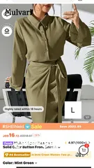  1 قميص مع تنورة على شكل فستان- شي ان -طويل