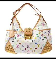  1 Louis vutton mongram multicolor chrissie mm shoulder bag white