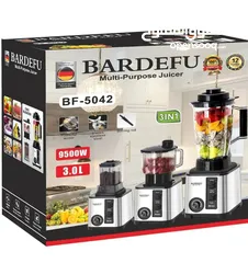  1 صناعة المانية خلاط   BARDEFU  لعملاق  متعدد المهام 3×1  بقوة 9500 وات  خلاط + مطحنة + مفرمة