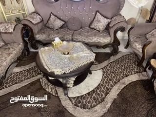  4 طقم كنب تفصيل خشب زان  + الطريه من احسن أنواع الطريات + البرادي من احسن أنواع البرادي