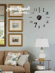  3 ساعة حائط 3d مصنوعة من لاصق المرآة الاكريليكية للزينة وتزيين غرف معيشة مع عقارب وتعليقة
