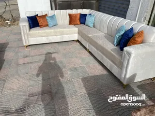  24 عرض خاص كورنر 9 مقاعد مع كنب مزدوجة + بفه + 7 مخدات