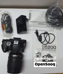  6 Heavy Duty Nikon D5200 DSLR barely used will all equipment for 200 only