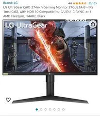  1 مستعمل نضيف LG 2K 144hz