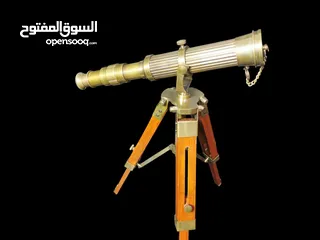  6 منظار نحاس مع قواعد خشبيه