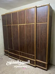  4 خزانة طابقين 6 درف تفصيل ثقيل لاتيه ومحرفة زان بحالة ممتازة للبيع