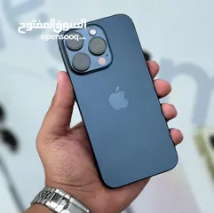  1 عرض خااص : iPhone 15pro 256gb هاتف بحالة الوكالة مع ضمان و ملحقاته 