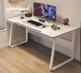  2 مكتب الجيمنج و الالعاب الاحترافي لون ابيض