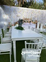 2 مطلوب كراسي وطاولات حفلات لشراءParty chairs and tables are required to purchase at a reasonable pric