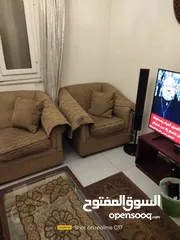  2 انترية امريكي خشب زان قديم قماش شانيليا