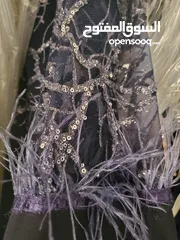  9 فستان سهرة كحلي موديل جديد 2025 قياس l  راقي جدا مع الشيلة Dark navy blue evening dress